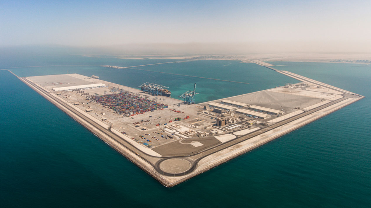 Electric truck in Khalifa Port, UAE